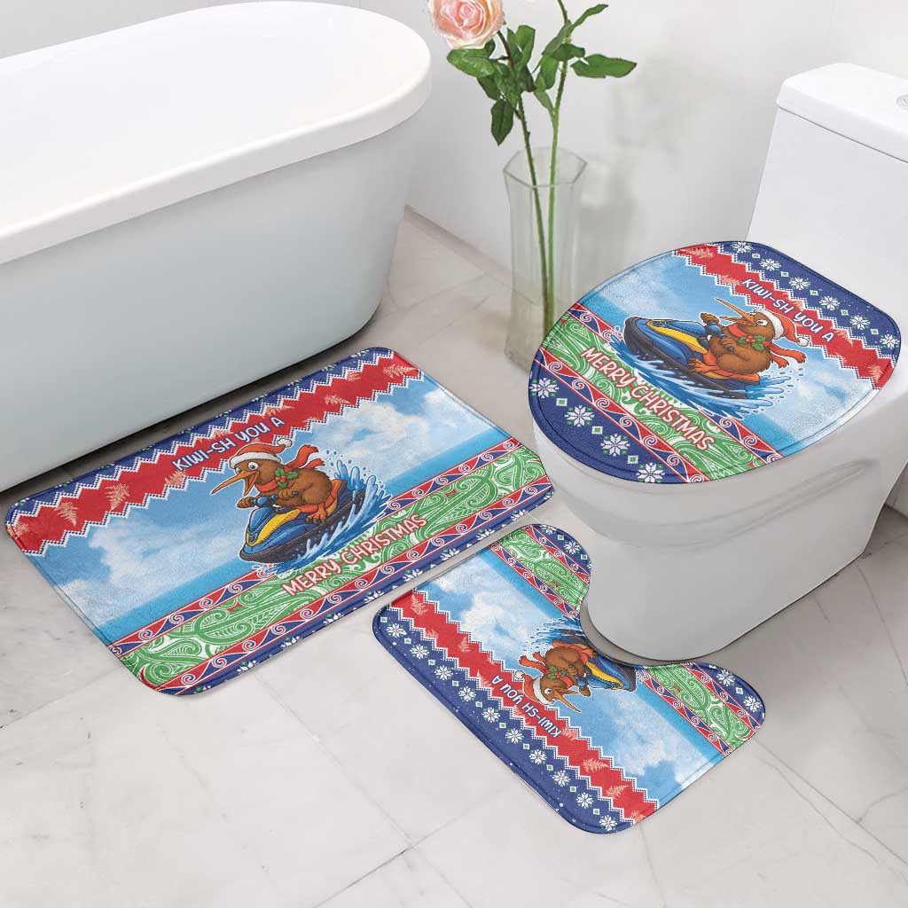 New Zealand Christmas Bathroom Set Funny Jet Ride Kiwi Xmas - Aussie Hoodie