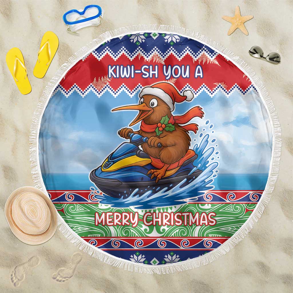 New Zealand Christmas Beach Blanket Funny Jet Ride Kiwi Xmas - Aussie Hoodie
