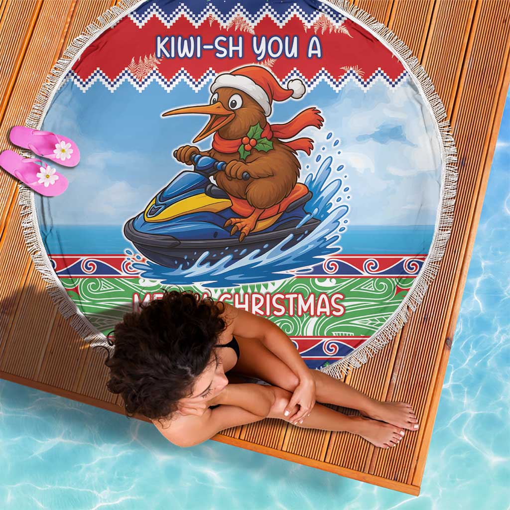 New Zealand Christmas Beach Blanket Funny Jet Ride Kiwi Xmas - Aussie Hoodie