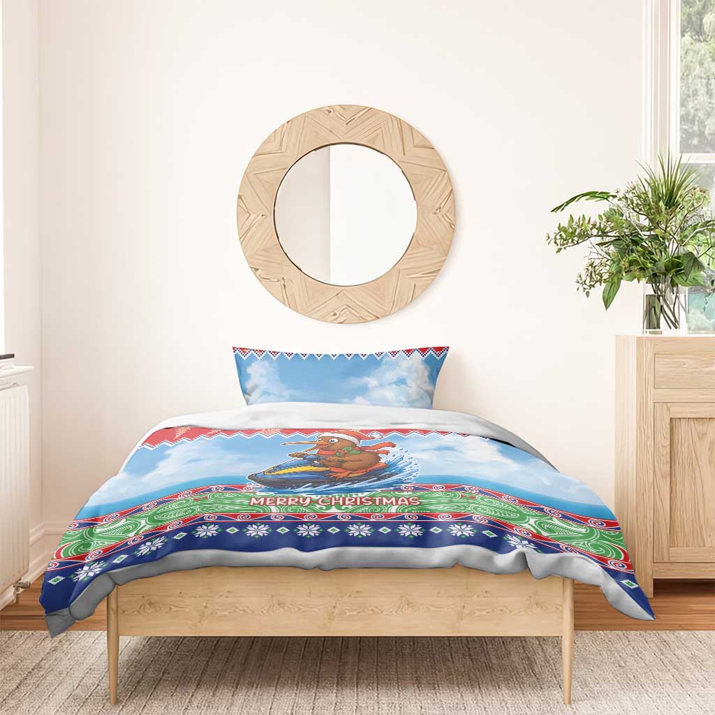 New Zealand Christmas Bedding Set Funny Jet Ride Kiwi Xmas - Aussie Hoodie