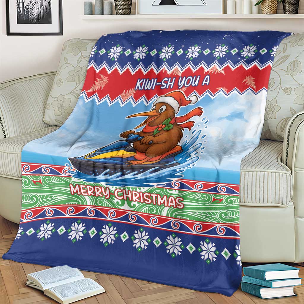 New Zealand Christmas Blanket Funny Jet Ride Kiwi Xmas - Aussie Hoodie