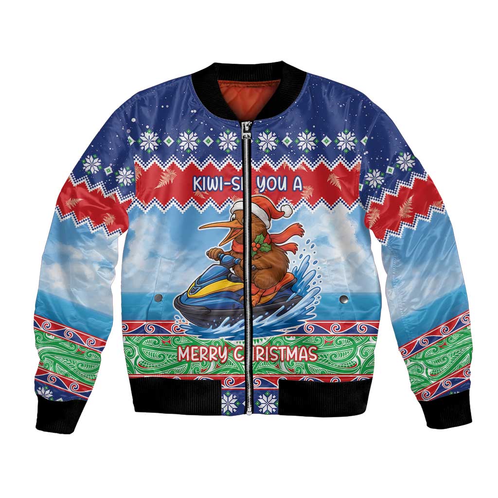 New Zealand Christmas Bomber Jacket Funny Jet Ride Kiwi Xmas - Aussie Hoodie