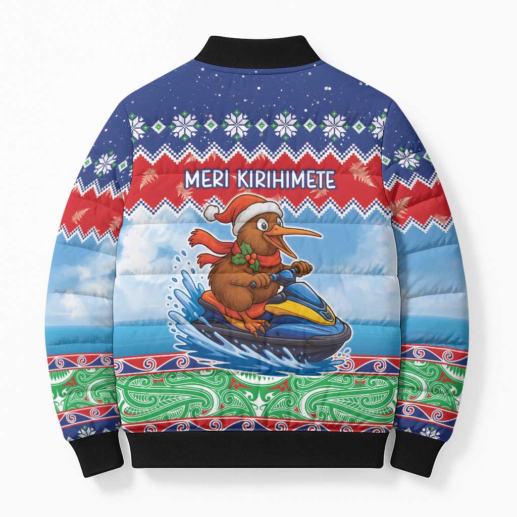 New Zealand Christmas Bomber Puffer Jacket Funny Jet Ride Kiwi Xmas - Aussie Hoodie