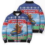 New Zealand Christmas Bomber Puffer Jacket Funny Jet Ride Kiwi Xmas - Aussie Hoodie