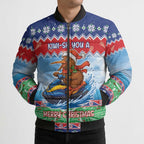 New Zealand Christmas Bomber Puffer Jacket Funny Jet Ride Kiwi Xmas - Aussie Hoodie