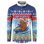 New Zealand Christmas Button Sweatshirt Funny Jet Ride Kiwi Xmas - Aussie Hoodie