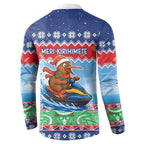 New Zealand Christmas Button Sweatshirt Funny Jet Ride Kiwi Xmas - Aussie Hoodie