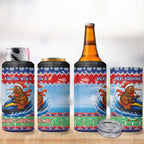 New Zealand Christmas 4 in 1 Can Cooler Tumbler Funny Jet Ride Kiwi Xmas - Aussie Hoodie