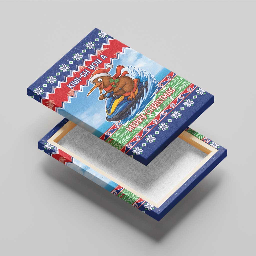 New Zealand Christmas Canvas Wall Art Funny Jet Ride Kiwi Xmas - Aussie Hoodie