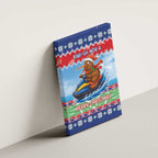 New Zealand Christmas Canvas Wall Art Funny Jet Ride Kiwi Xmas - Aussie Hoodie