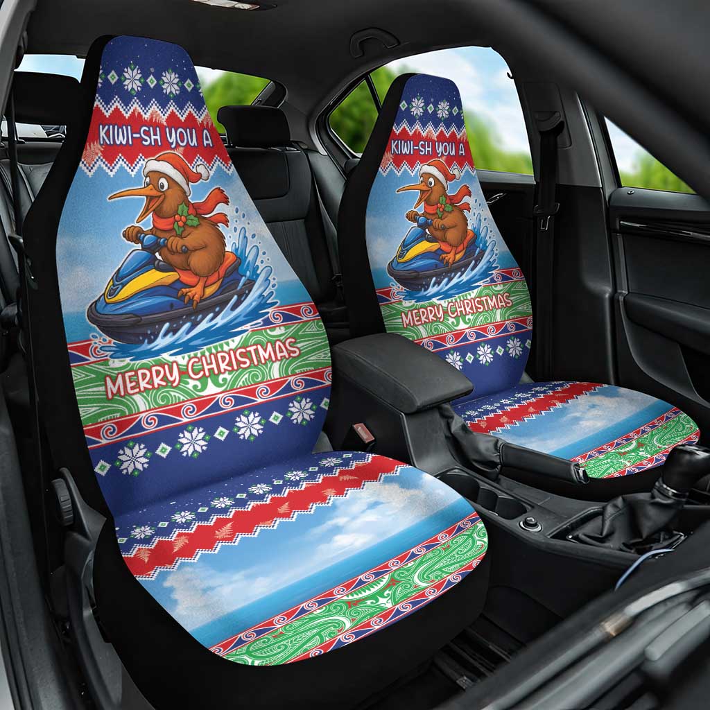 New Zealand Christmas Car Seat Cover Funny Jet Ride Kiwi Xmas - Aussie Hoodie