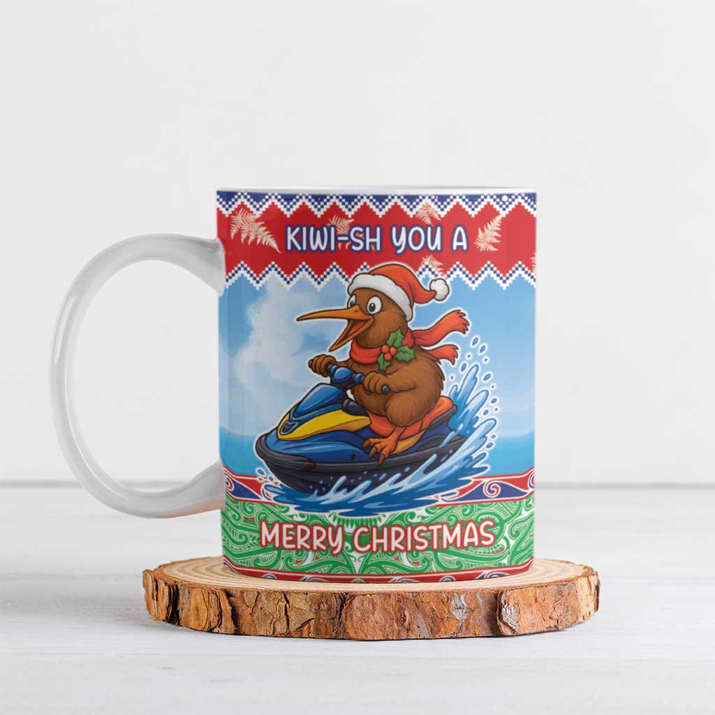New Zealand Christmas Ceramic Mug Funny Jet Ride Kiwi Xmas - Aussie Hoodie