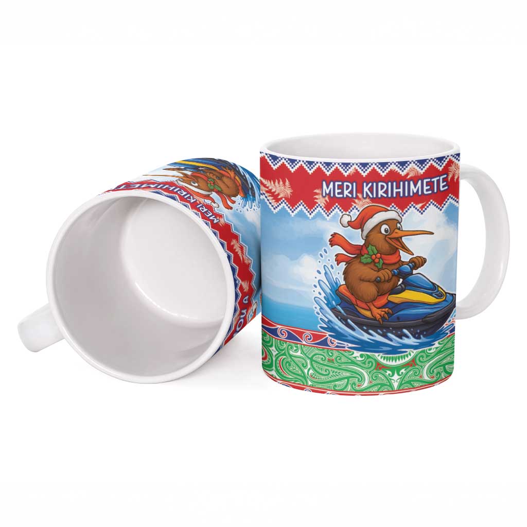 New Zealand Christmas Ceramic Mug Funny Jet Ride Kiwi Xmas - Aussie Hoodie