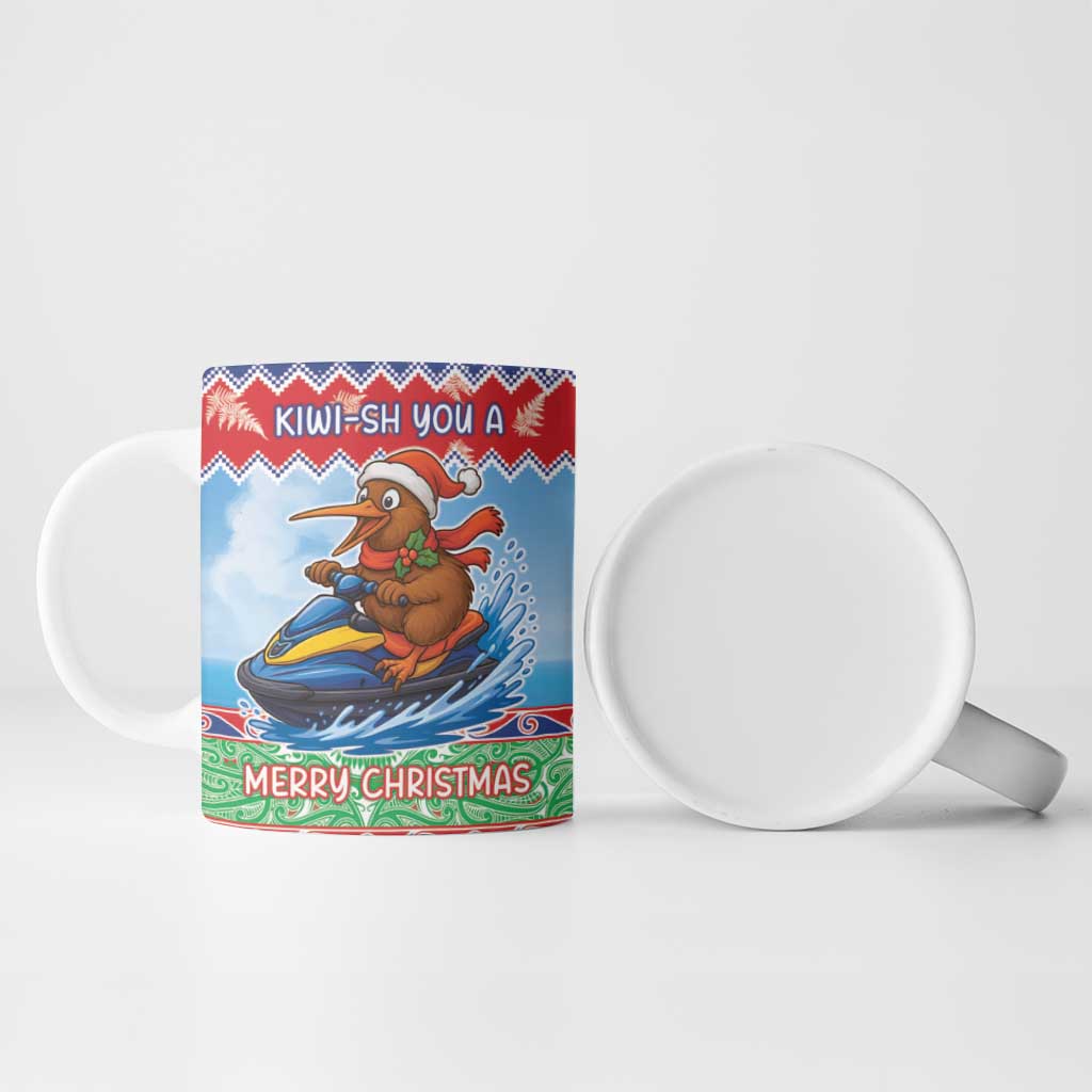 New Zealand Christmas Ceramic Mug Funny Jet Ride Kiwi Xmas - Aussie Hoodie
