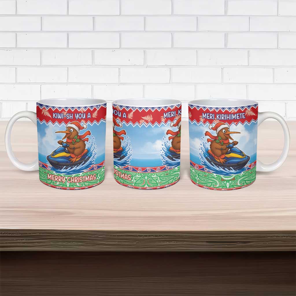 New Zealand Christmas Ceramic Mug Funny Jet Ride Kiwi Xmas - Aussie Hoodie