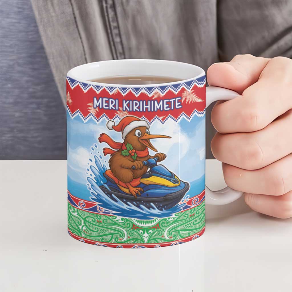 New Zealand Christmas Ceramic Mug Funny Jet Ride Kiwi Xmas - Aussie Hoodie