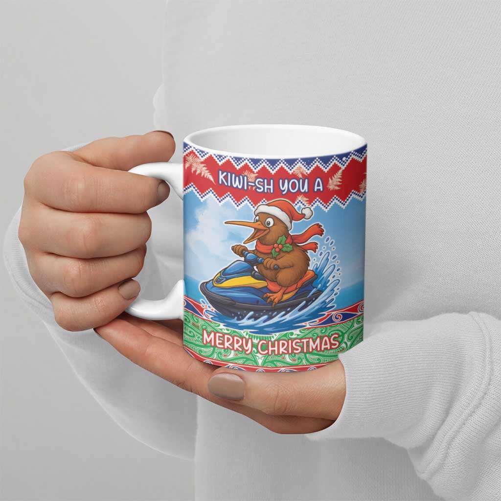 New Zealand Christmas Ceramic Mug Funny Jet Ride Kiwi Xmas - Aussie Hoodie