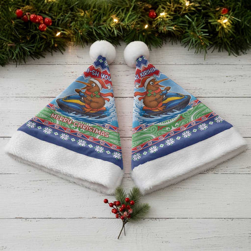 New Zealand Christmas Santa Hat Funny Jet Ride Kiwi Xmas - Aussie Hoodie