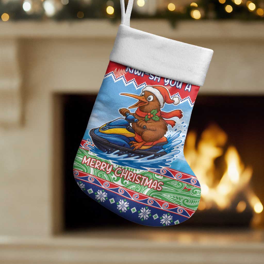 New Zealand Christmas Stocking Funny Jet Ride Kiwi Xmas - Aussie Hoodie