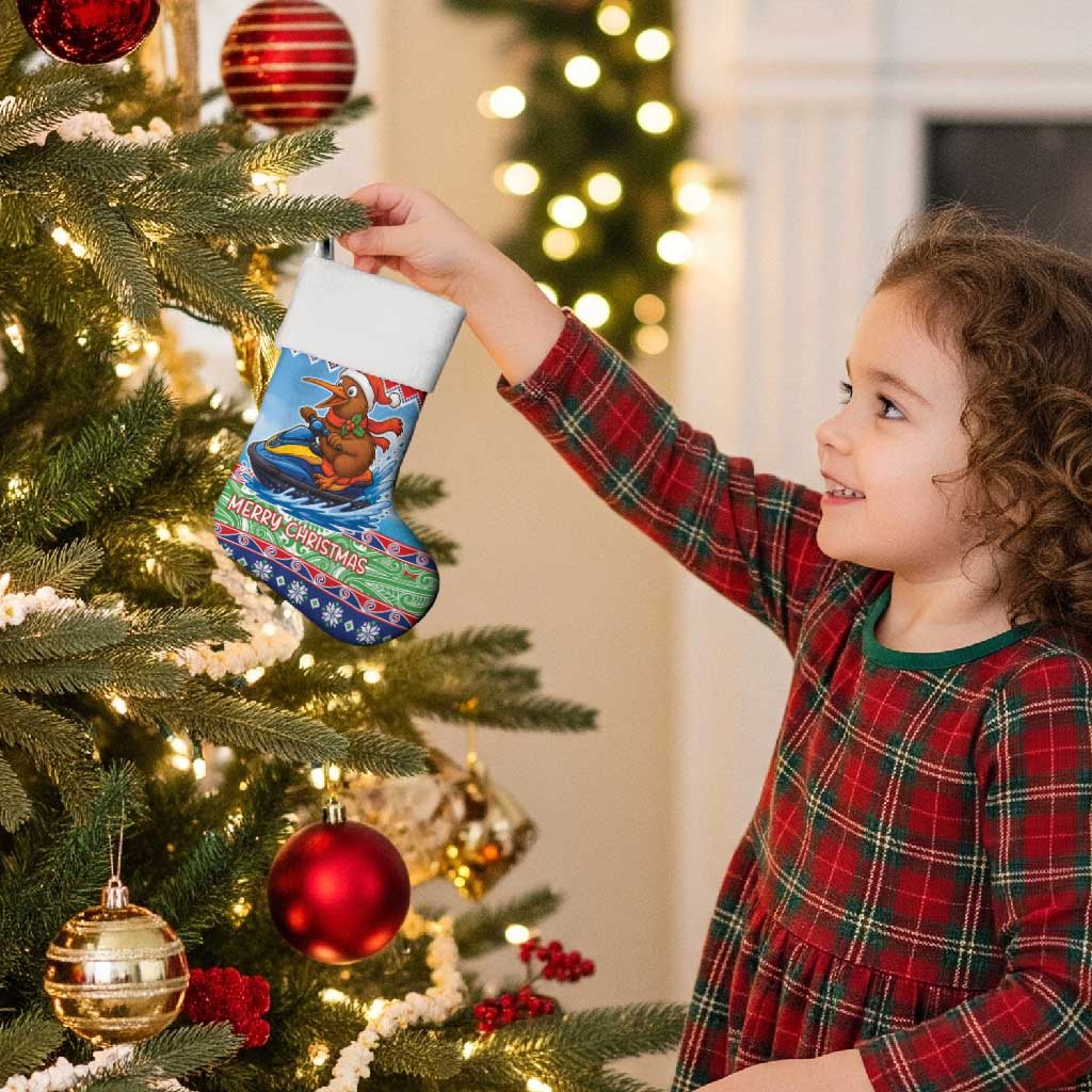 New Zealand Christmas Stocking Funny Jet Ride Kiwi Xmas - Aussie Hoodie