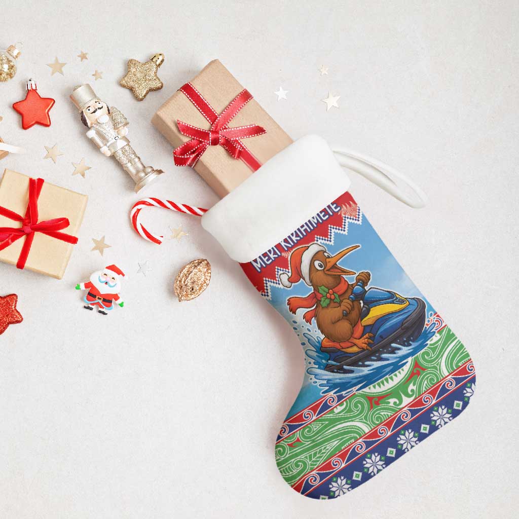 New Zealand Christmas Stocking Funny Jet Ride Kiwi Xmas - Aussie Hoodie
