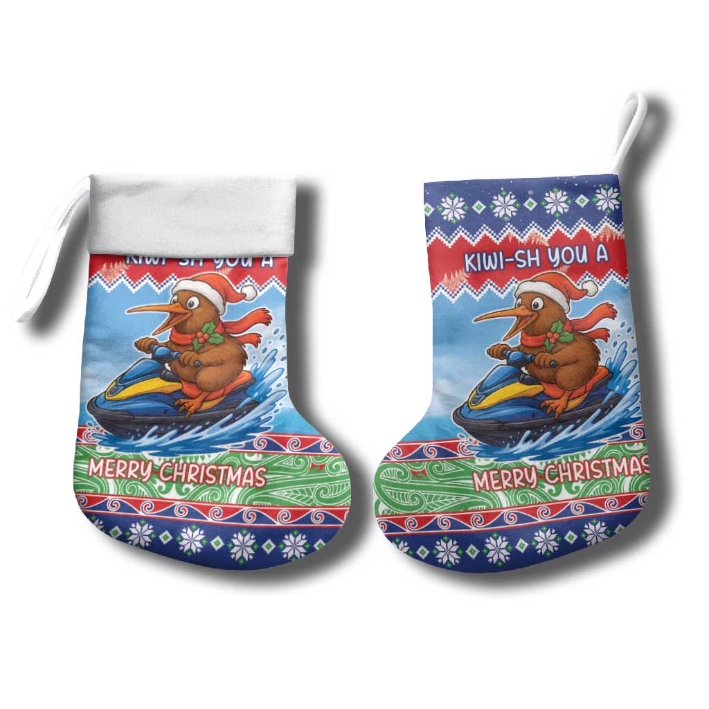 New Zealand Christmas Stocking Funny Jet Ride Kiwi Xmas - Aussie Hoodie