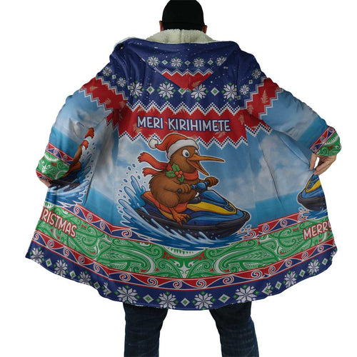 New Zealand Christmas Cloak Funny Jet Ride Kiwi Xmas - Aussie Hoodie