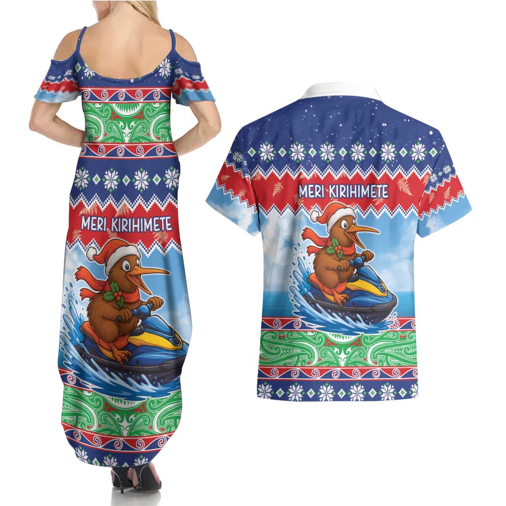 New Zealand Christmas Couples Matching Summer Maxi Dress and Hawaiian Shirt Funny Jet Ride Kiwi Xmas - Aussie Hoodie