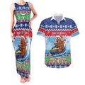 New Zealand Christmas Couples Matching Tank Maxi Dress and Hawaiian Shirt Funny Jet Ride Kiwi Xmas - Aussie Hoodie