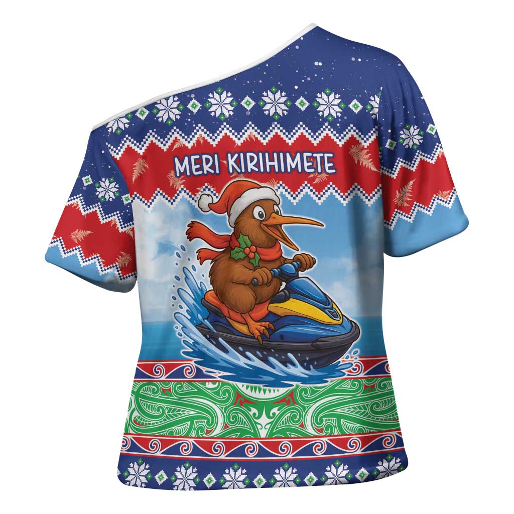 New Zealand Christmas Cross Shoulder Shirt Funny Jet Ride Kiwi Xmas - Aussie Hoodie