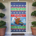 New Zealand Christmas Door Cover Funny Jet Ride Kiwi Xmas - Aussie Hoodie