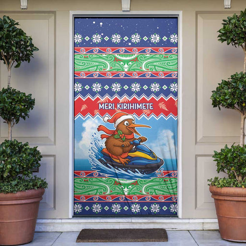 New Zealand Christmas Door Cover Funny Jet Ride Kiwi Xmas - Aussie Hoodie