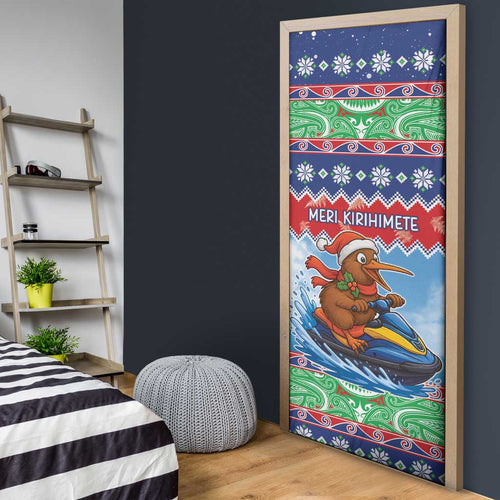 New Zealand Christmas Door Cover Funny Jet Ride Kiwi Xmas - Aussie Hoodie