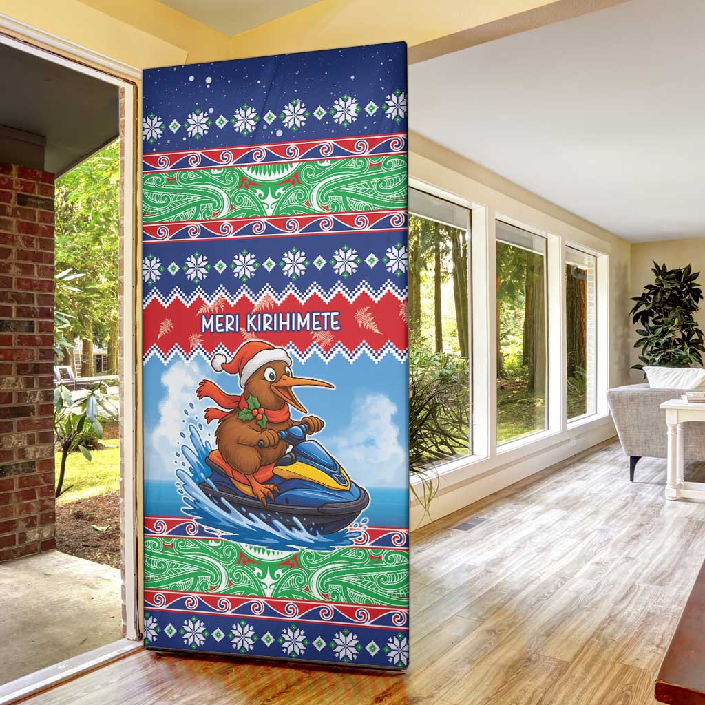 New Zealand Christmas Door Cover Funny Jet Ride Kiwi Xmas - Aussie Hoodie