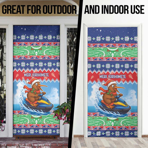 New Zealand Christmas Door Cover Funny Jet Ride Kiwi Xmas - Aussie Hoodie