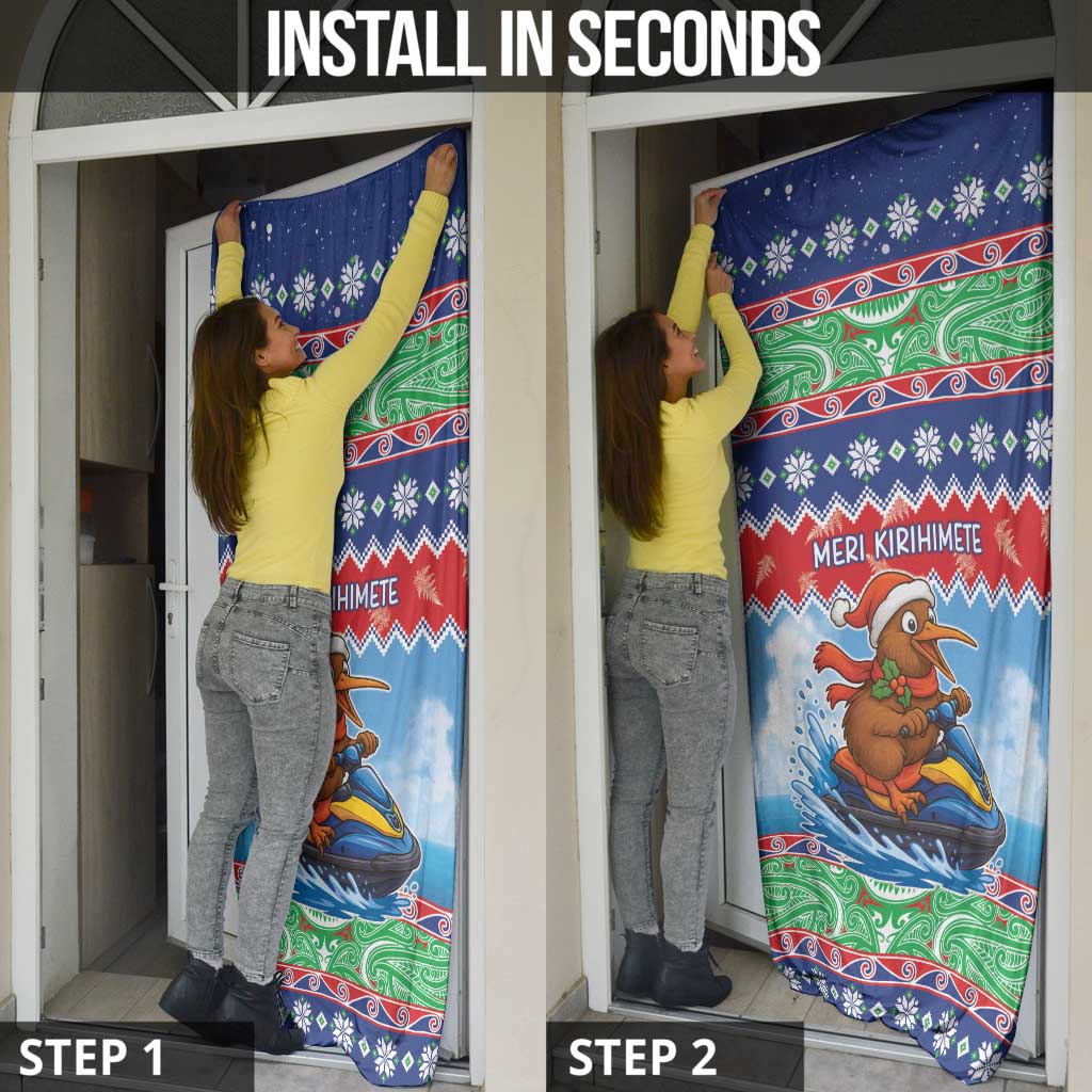 New Zealand Christmas Door Cover Funny Jet Ride Kiwi Xmas - Aussie Hoodie
