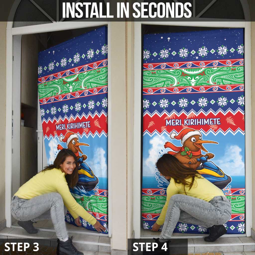 New Zealand Christmas Door Cover Funny Jet Ride Kiwi Xmas - Aussie Hoodie