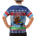 New Zealand Christmas Family Matching Mermaid Dress and Hawaiian Shirt Funny Jet Ride Kiwi Xmas - Aussie Hoodie