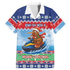 New Zealand Christmas Family Matching Mermaid Dress and Hawaiian Shirt Funny Jet Ride Kiwi Xmas - Aussie Hoodie