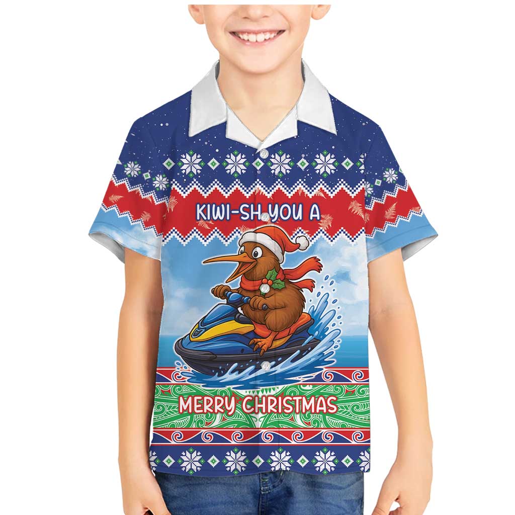 New Zealand Christmas Family Matching Mermaid Dress and Hawaiian Shirt Funny Jet Ride Kiwi Xmas - Aussie Hoodie