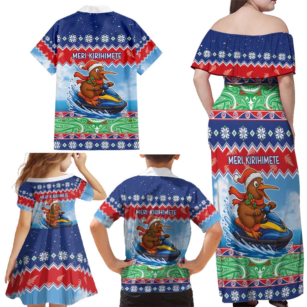 New Zealand Christmas Family Matching Off Shoulder Maxi Dress and Hawaiian Shirt Funny Jet Ride Kiwi Xmas - Aussie Hoodie