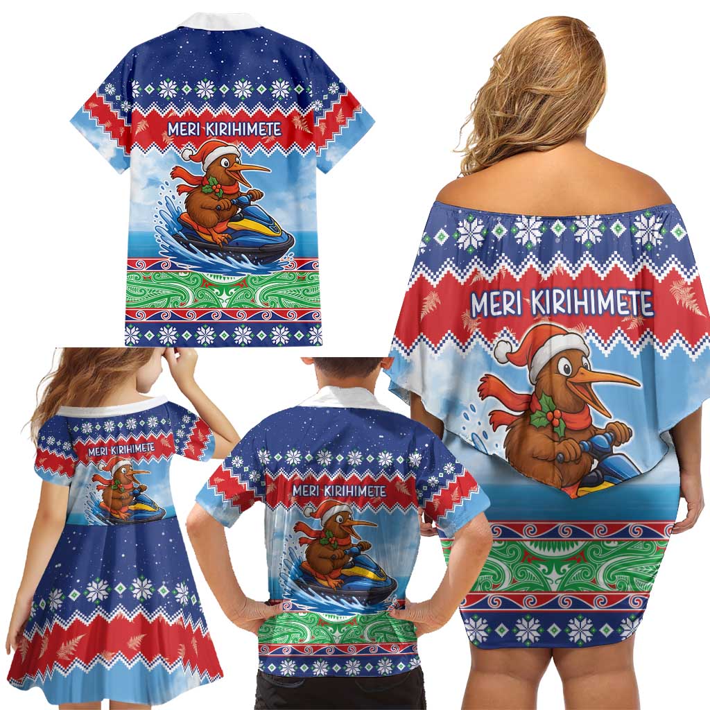 New Zealand Christmas Family Matching Off Shoulder Short Dress and Hawaiian Shirt Funny Jet Ride Kiwi Xmas - Aussie Hoodie