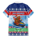 New Zealand Christmas Family Matching Off Shoulder Short Dress and Hawaiian Shirt Funny Jet Ride Kiwi Xmas - Aussie Hoodie