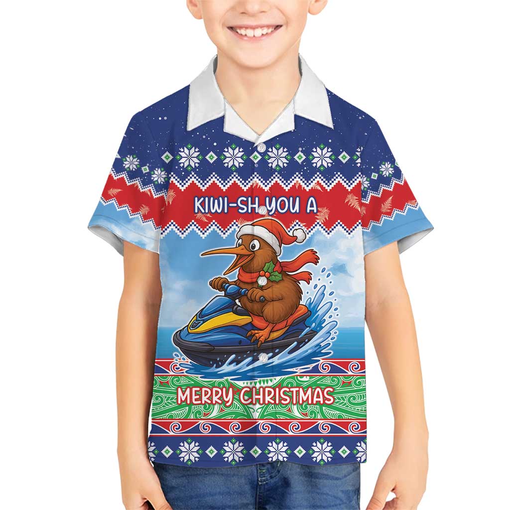 New Zealand Christmas Family Matching Off Shoulder Short Dress and Hawaiian Shirt Funny Jet Ride Kiwi Xmas - Aussie Hoodie