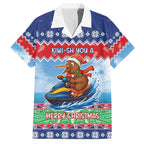 New Zealand Christmas Family Matching Short Sleeve Bodycon Dress and Hawaiian Shirt Funny Jet Ride Kiwi Xmas - Aussie Hoodie