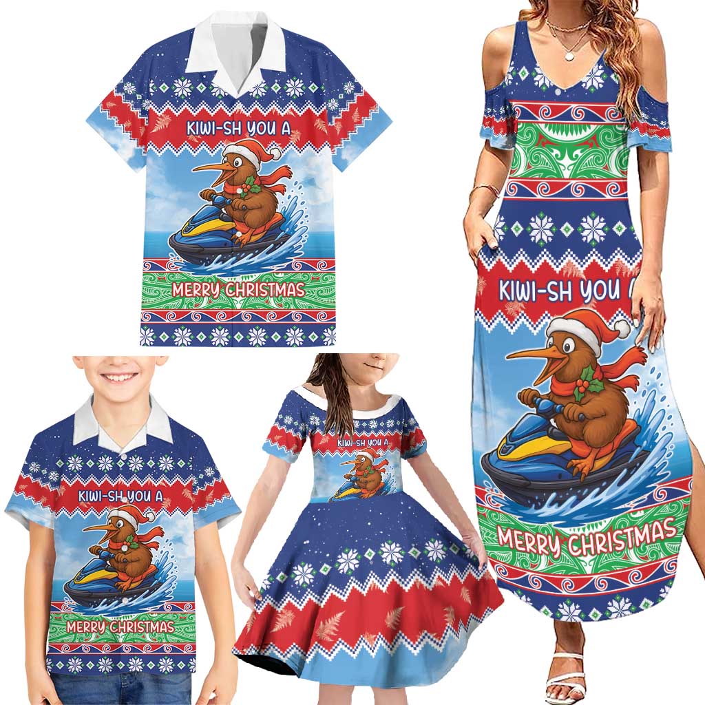 New Zealand Christmas Family Matching Summer Maxi Dress and Hawaiian Shirt Funny Jet Ride Kiwi Xmas - Aussie Hoodie