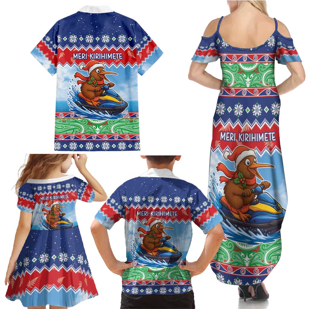 New Zealand Christmas Family Matching Summer Maxi Dress and Hawaiian Shirt Funny Jet Ride Kiwi Xmas - Aussie Hoodie