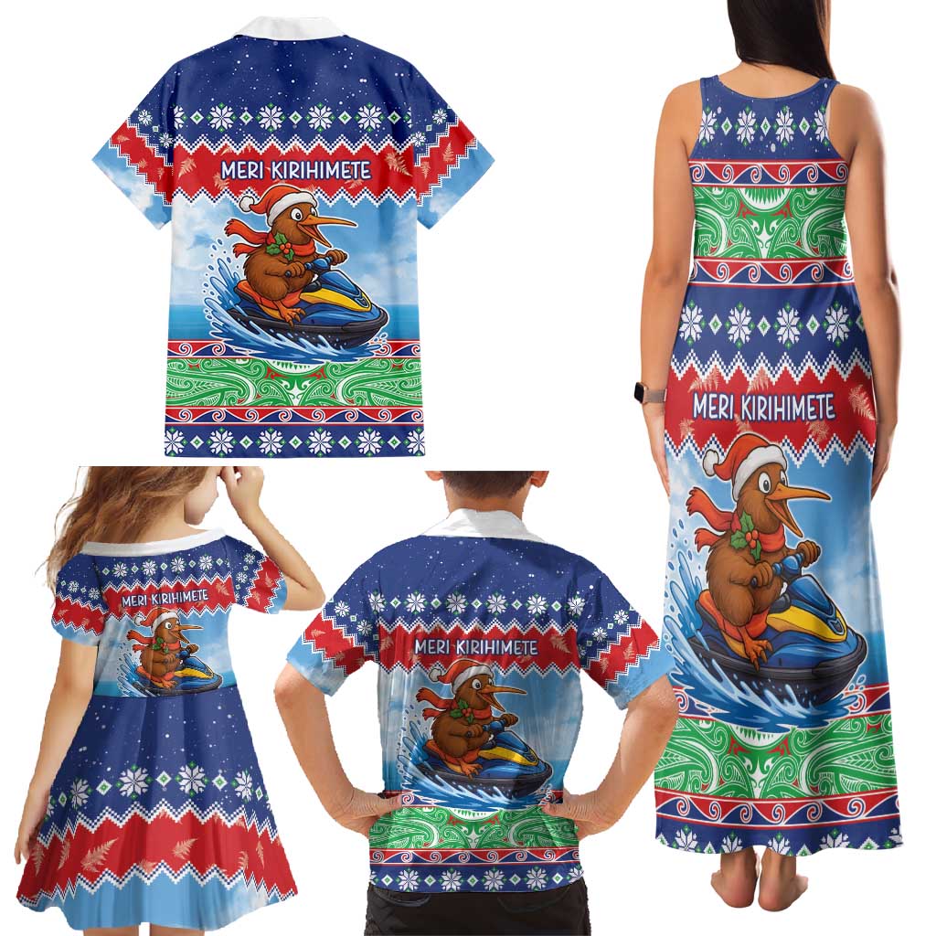 New Zealand Christmas Family Matching Tank Maxi Dress and Hawaiian Shirt Funny Jet Ride Kiwi Xmas - Aussie Hoodie