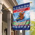 New Zealand Christmas Garden Flag Funny Jet Ride Kiwi Xmas - Aussie Hoodie