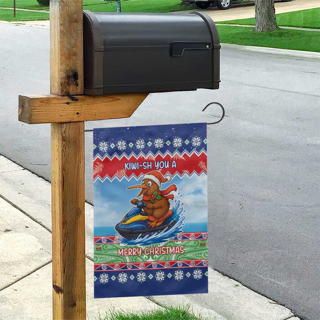 New Zealand Christmas Garden Flag Funny Jet Ride Kiwi Xmas - Aussie Hoodie